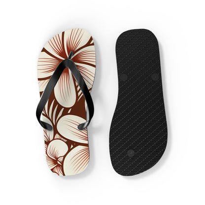 "The Plumeria"  Flip Flop - Mono Red