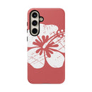 "The Classic Hibiscus" Phone Cover - Distressed Red