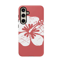 "The Classic Hibiscus" Phone Cover - Distressed Red