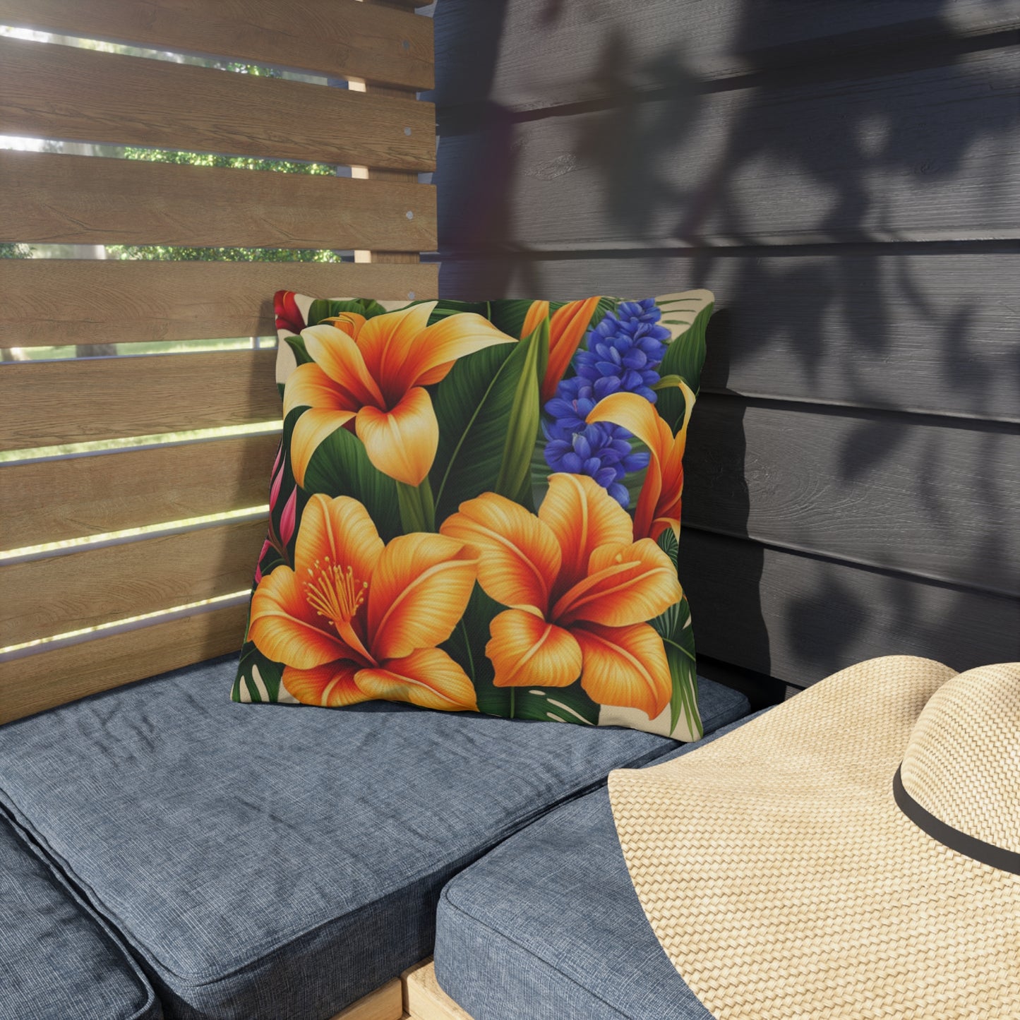 "Tropical Arrangements" Outdoor Pillow