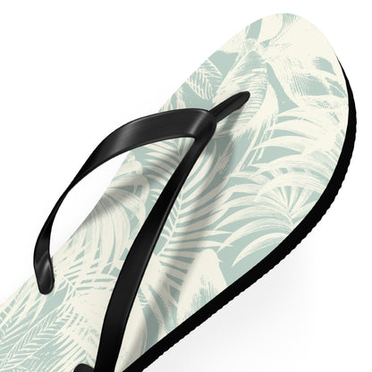 "Blue Palm" Flip Flops