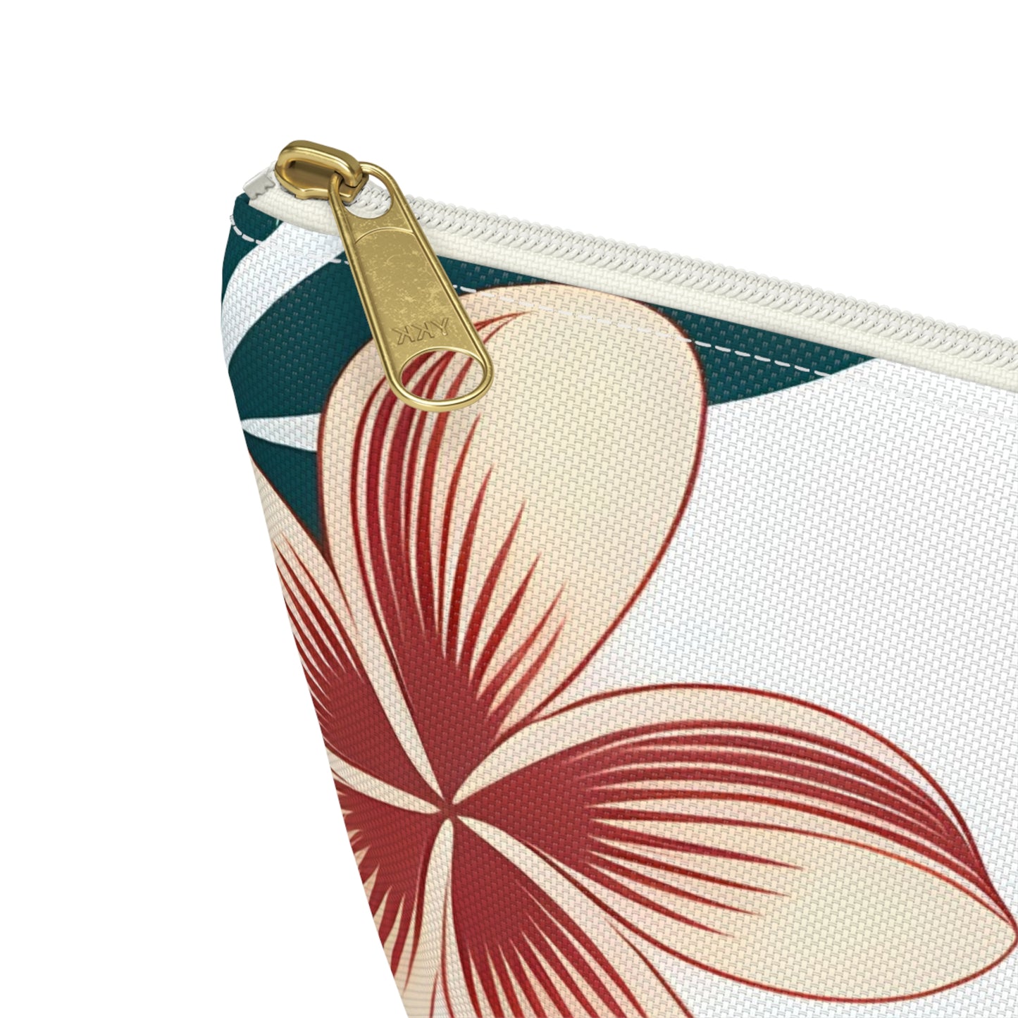 "The Plumeria"  Accessory Pouch w T-bottom