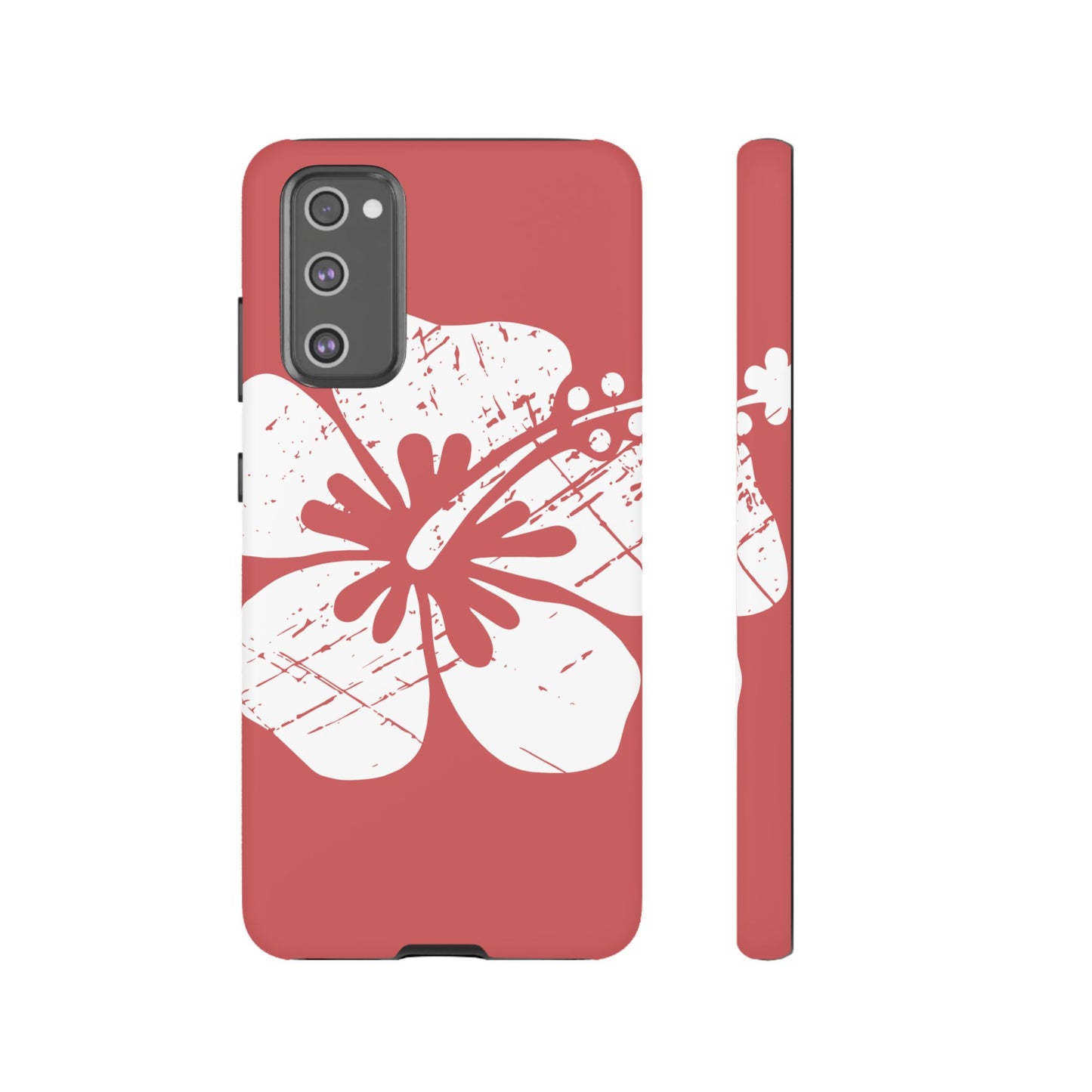 "The Classic Hibiscus" Phone Cover - Distressed Red