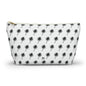 "Swaying Palms" Accessory Pouch w T-bottom - Black and White