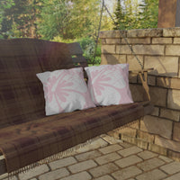"The Classic Hibiscus" Outdoor Pillow - Distressed Pink