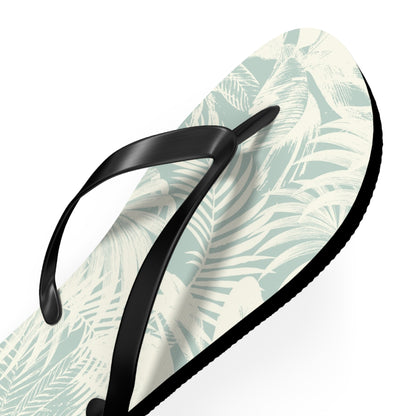 "Blue Palm" Flip Flops