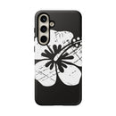 "The Classic Hibiscus" Phone Cover - Distressed Black