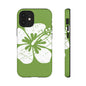 "The Classic Hibiscus"  Phone Case - Distressed Green