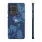 "The Classic Hibiscus" Phone Cover - Distressed Blue