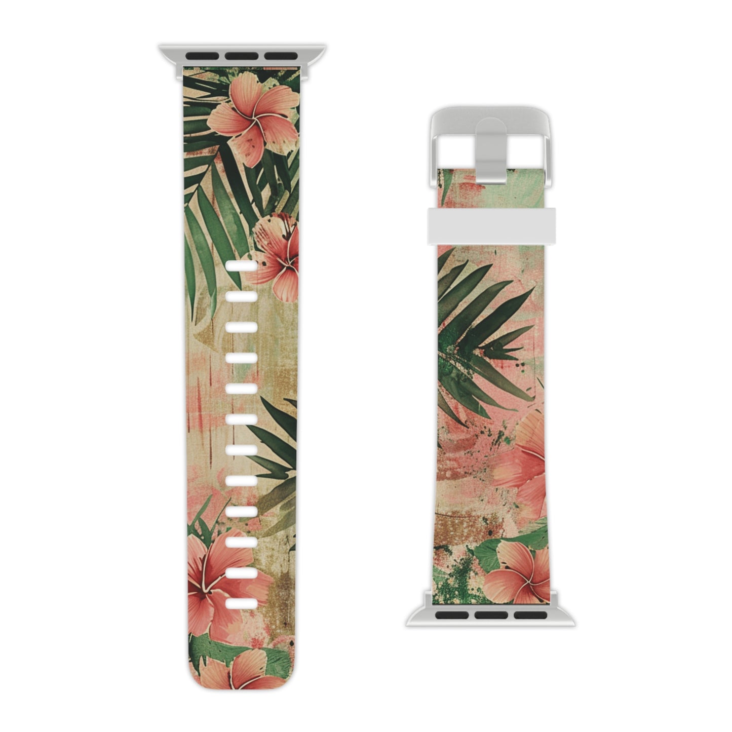 "Hibiscus in Watercolors" Watch Band for Apple Watch