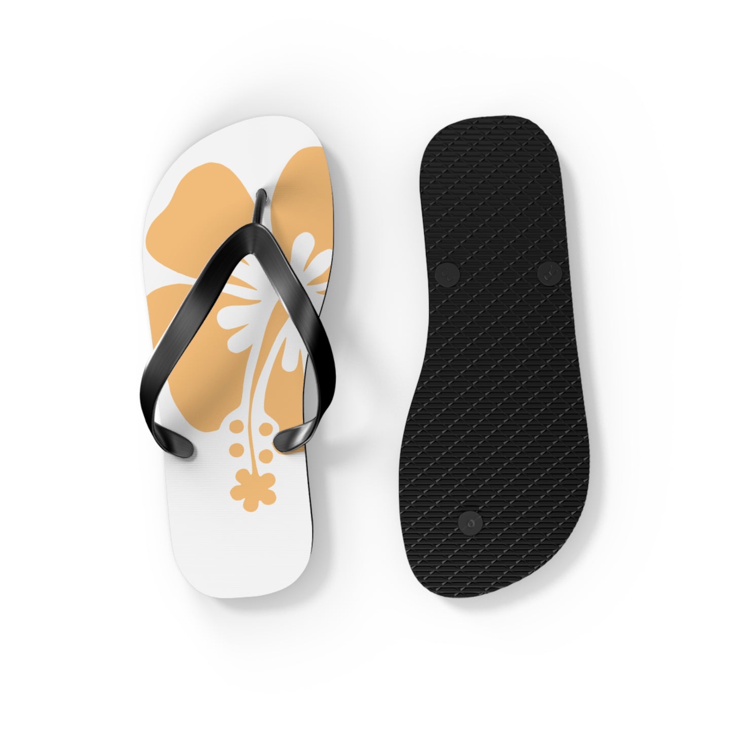 "Orange Hibiscus" Flip Flops