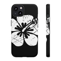 "The Classic Hibiscus" Phone Cover - Distressed Black