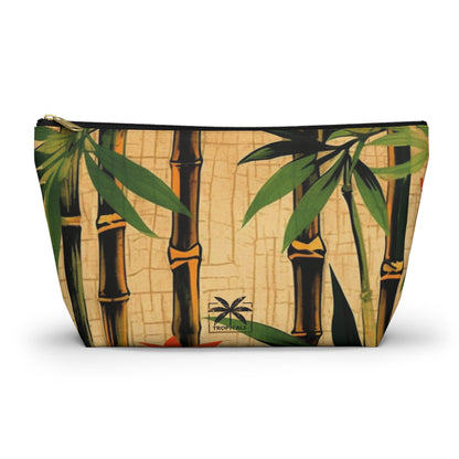 "Vintage Bamboo" Accessory Pouch w T-bottom