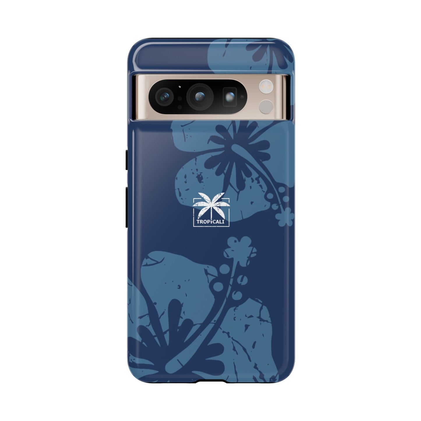 "The Classic Hibiscus" Phone Cover - Distressed Blue