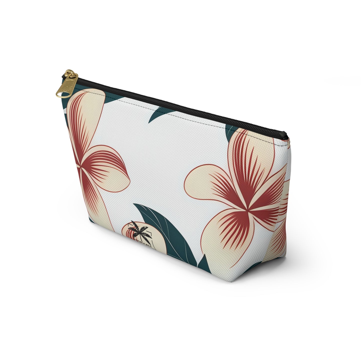 "The Plumeria"  Accessory Pouch w T-bottom