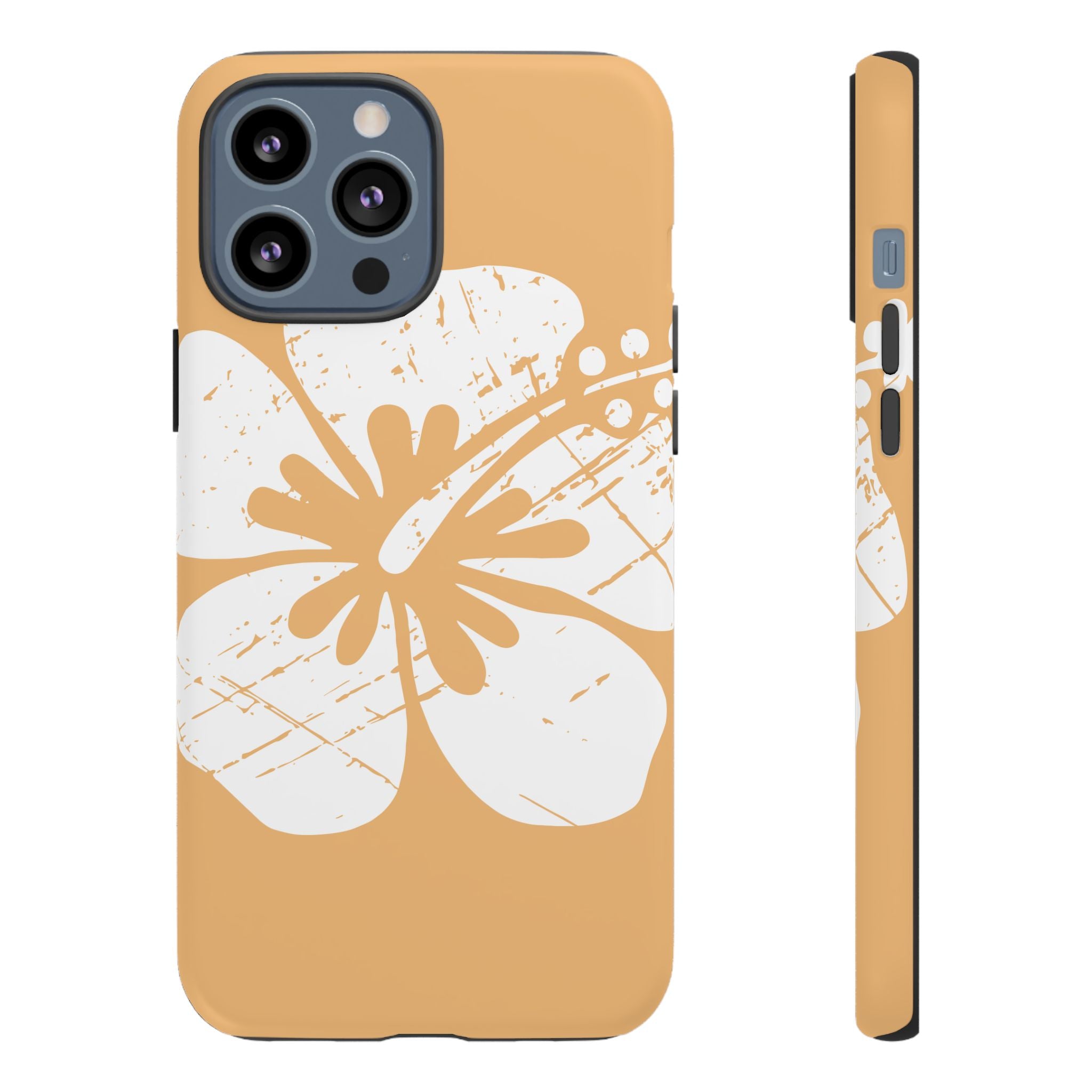 "The Classic Hibiscus" Phone Cover - Distressed Orange
