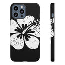 "The Classic Hibiscus" Phone Cover - Distressed Black