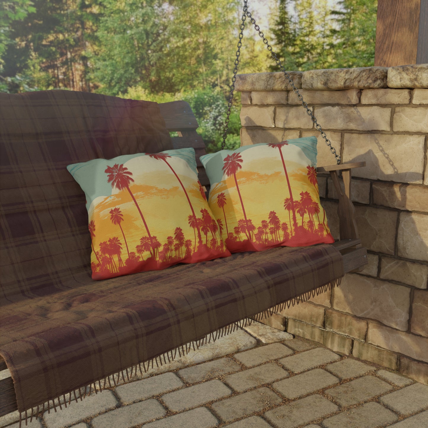 "Vintage California " Outdoor Pillow