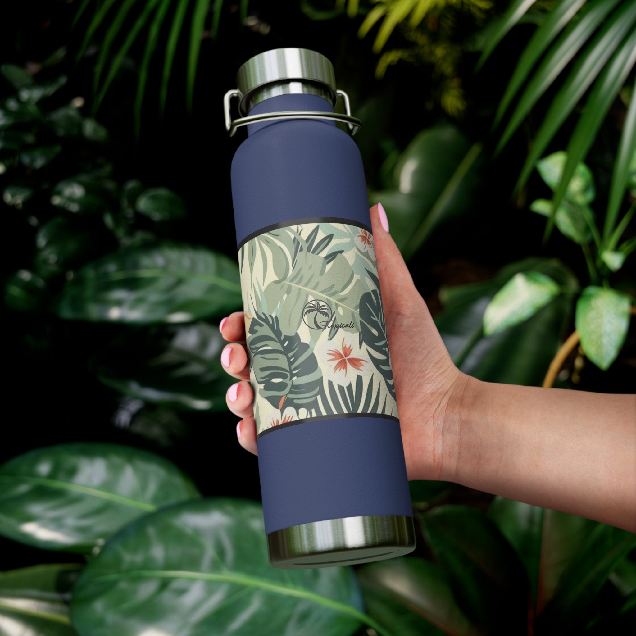 Tropicali Copper Insulated Bottle with cap, 22oz