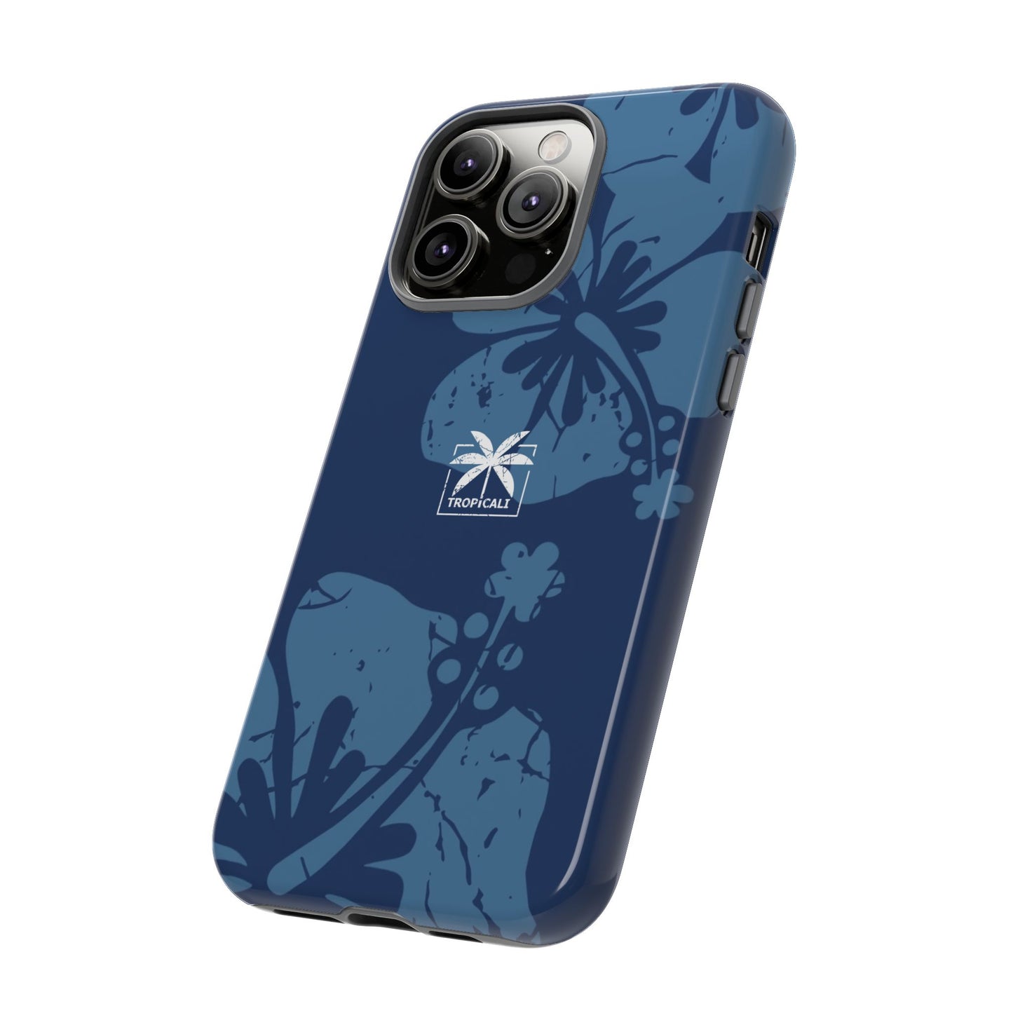 "The Classic Hibiscus" Phone Cover - Distressed Blue