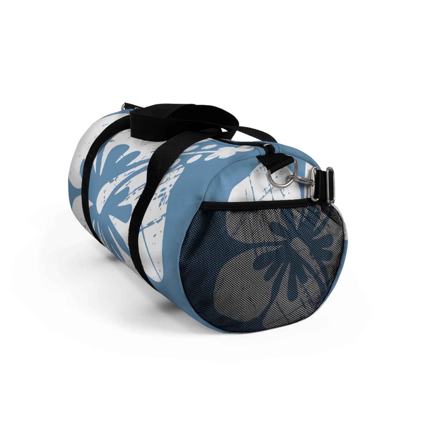 "The Classic Hibiscus" Duffel Bag - Distressed Blue