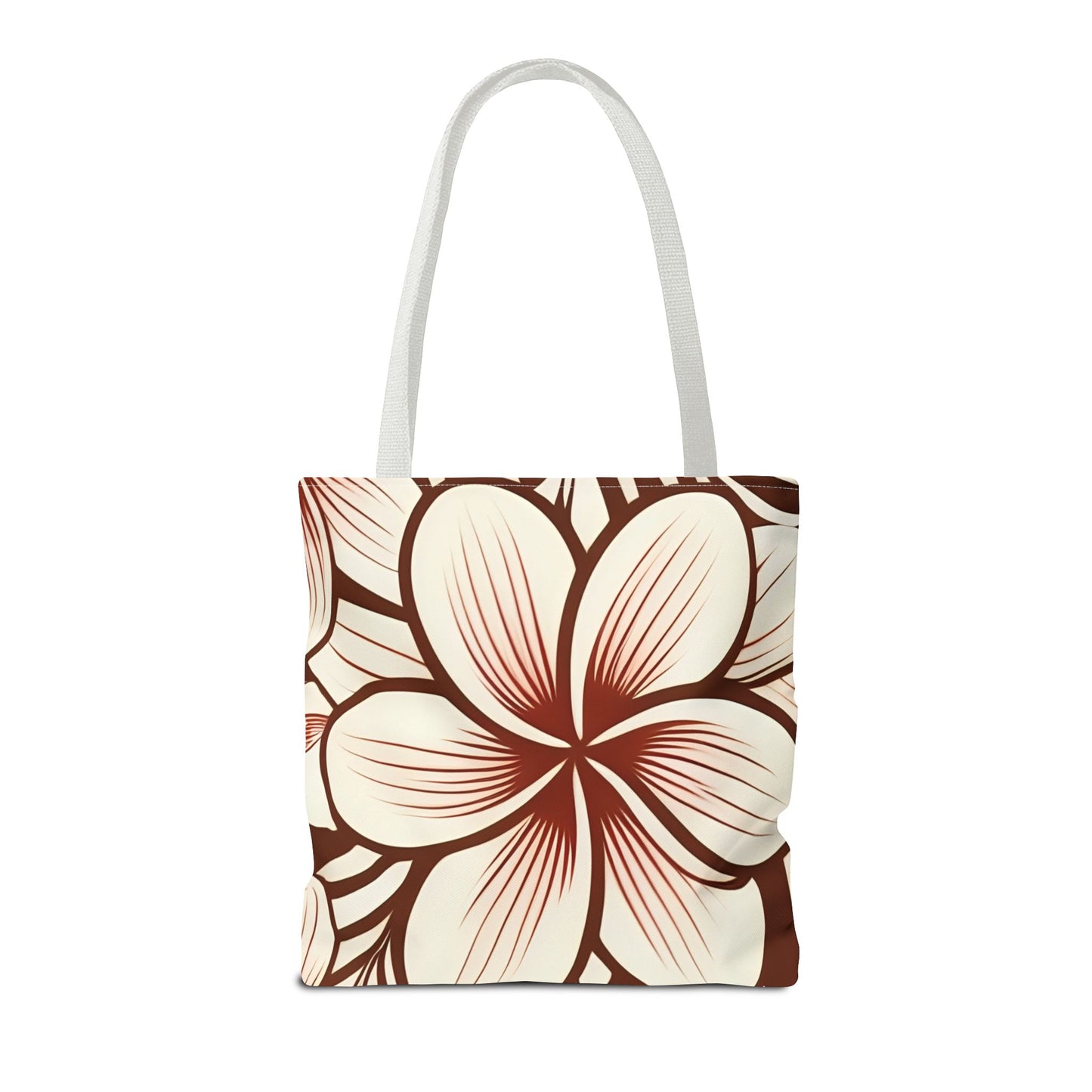 "Plumeria"  Tote Bag - Mono Red