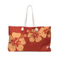 "The Classic Hibiscus" Beach Bag - Distressed Orange