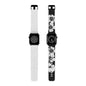 "The Classic Hibiscus" - Distressed Black Watch Band for Apple Watch