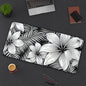 "The Plumeria" Desk Mat - Black and White