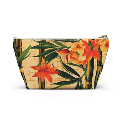 "Vintage Bamboo" Accessory Pouch w T-bottom