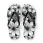 "The Plumeria" Flip Flop - Black and White