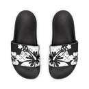 "Destressed Black Hibiscus" Slide - featuring removable strap