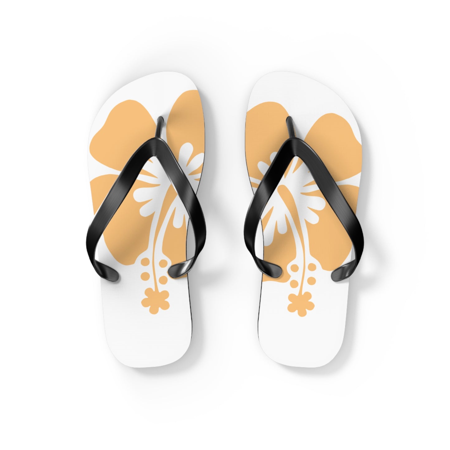 "Orange Hibiscus" Flip Flops