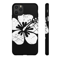 "The Classic Hibiscus" Phone Cover - Distressed Black