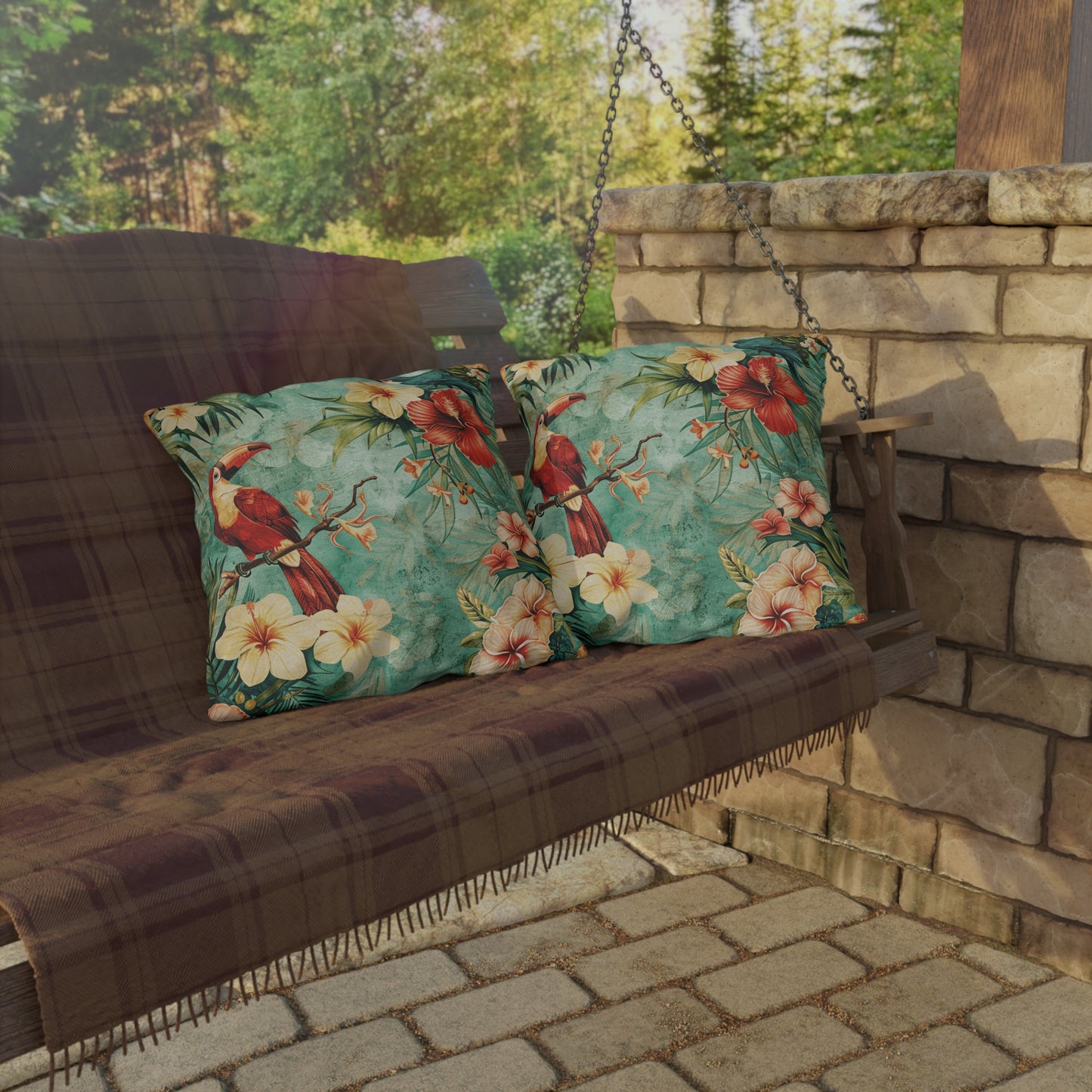 "Twocans" Outdoor Pillow