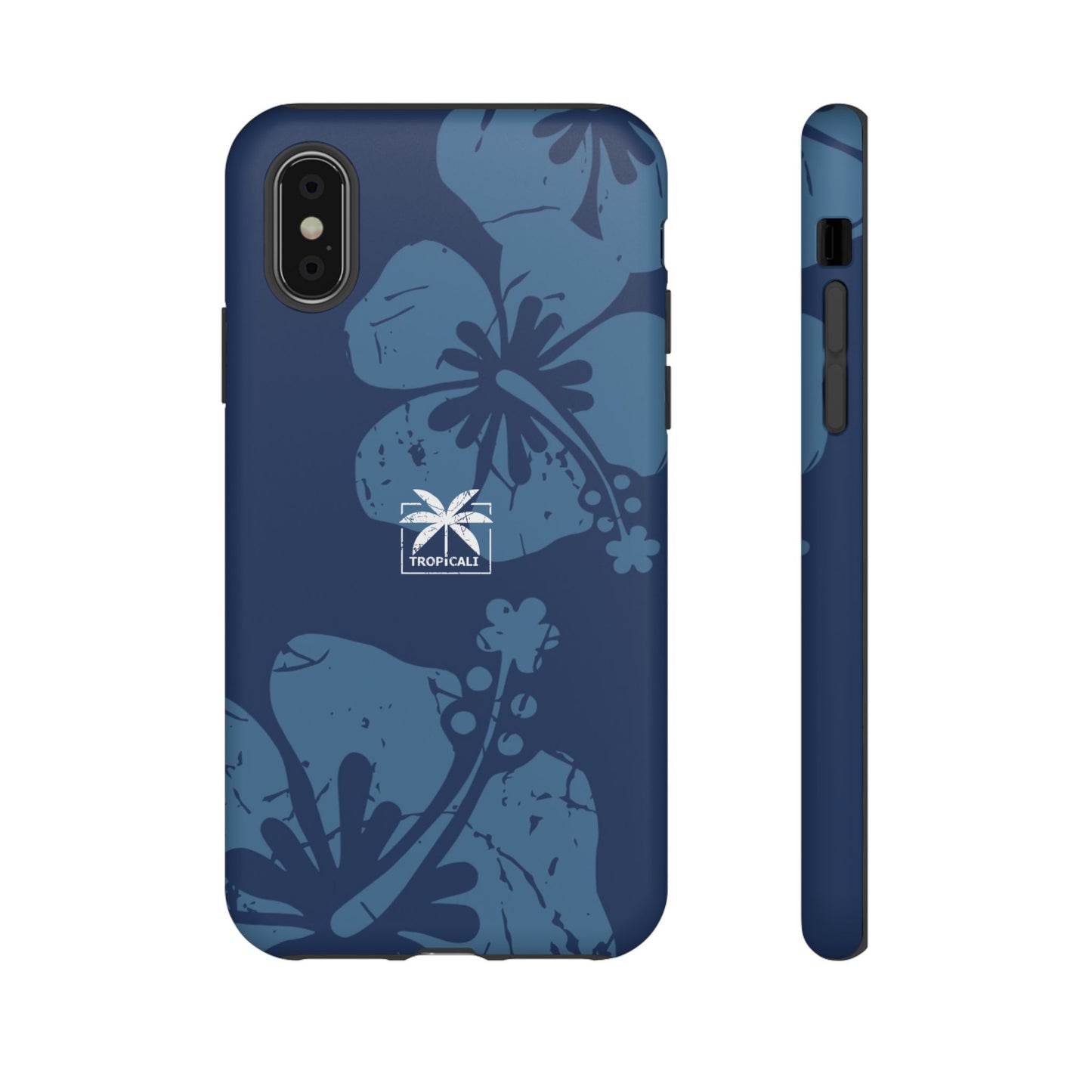 "The Classic Hibiscus" Phone Cover - Distressed Blue