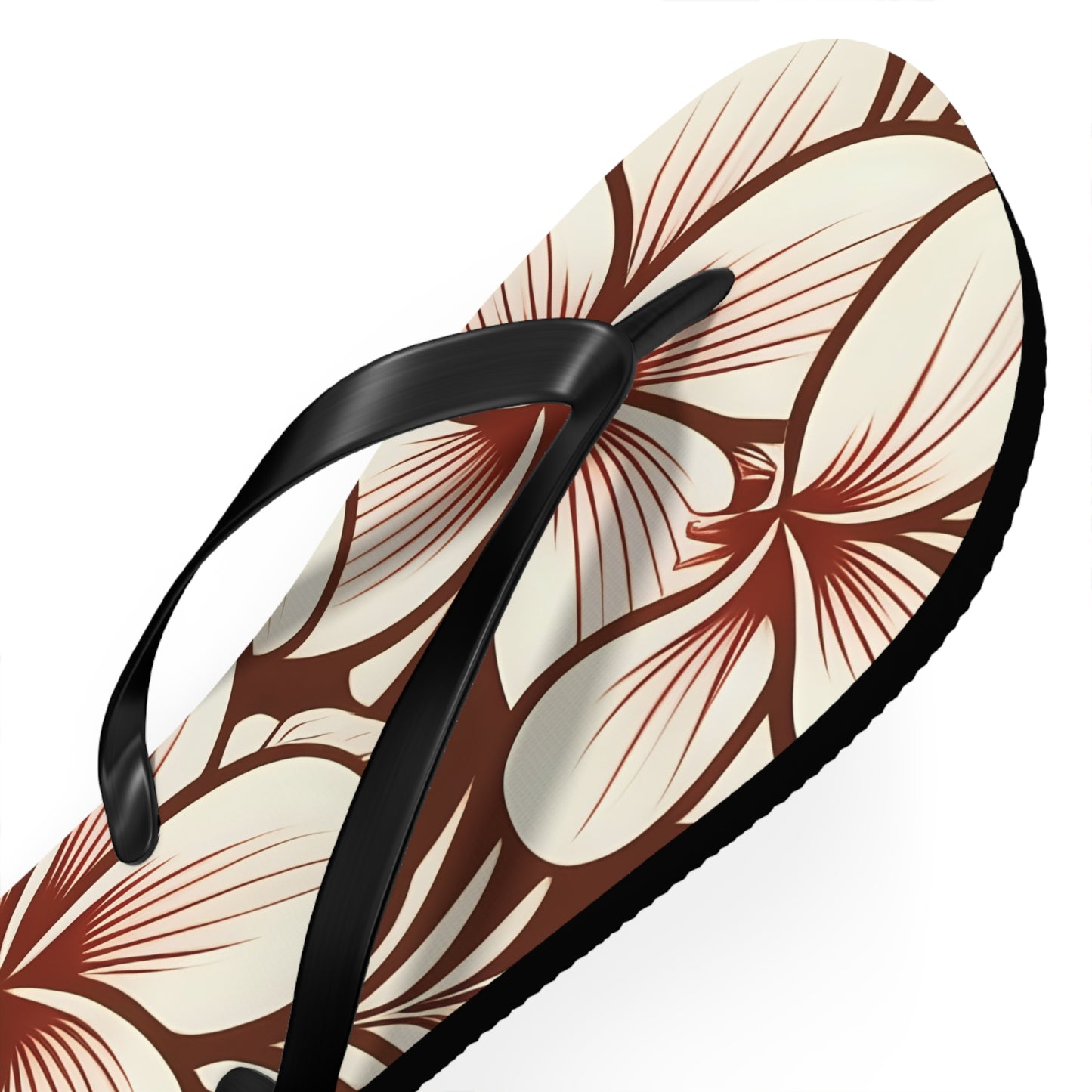 "The Plumeria"  Flip Flop - Mono Red