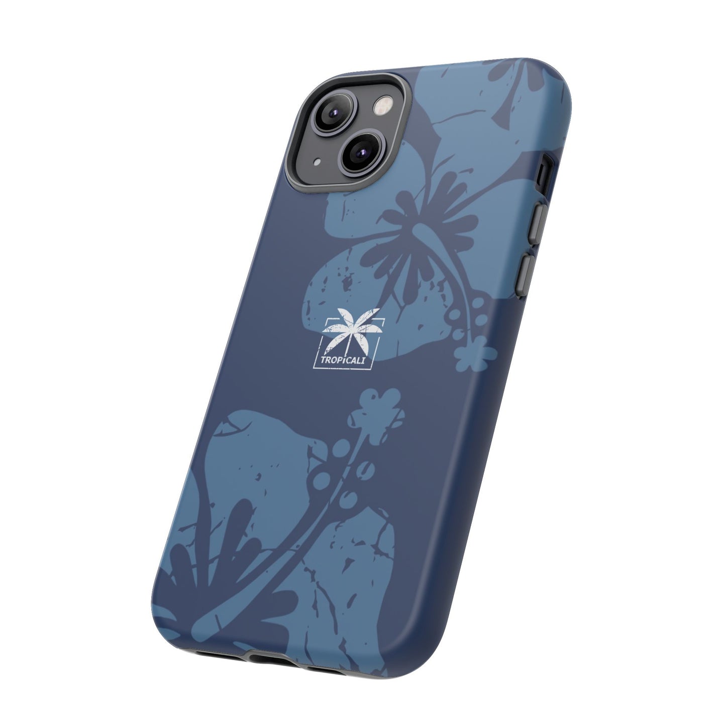 "The Classic Hibiscus" Phone Cover - Distressed Blue