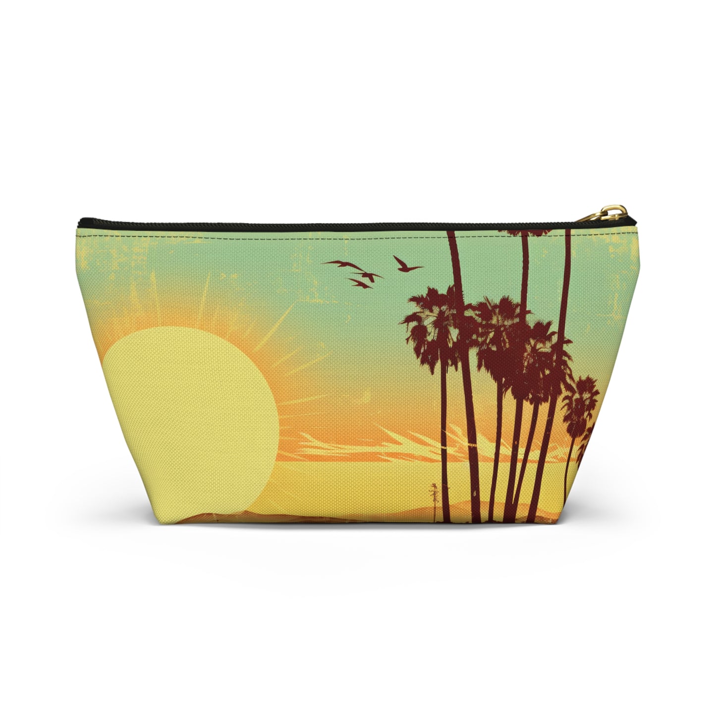 " The Californian"  Accessory Pouch w T-bottom - Black and White