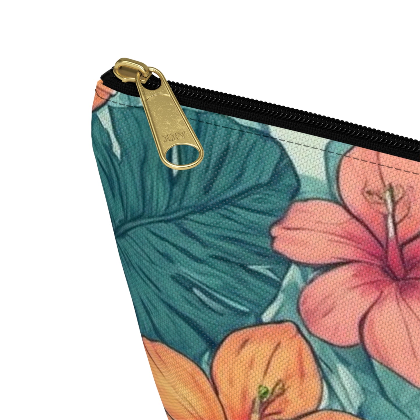 "Tropical Vibes" Accessory Pouch w T-bottom