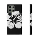 "The Classic Hibiscus" Phone Cover - Distressed Black