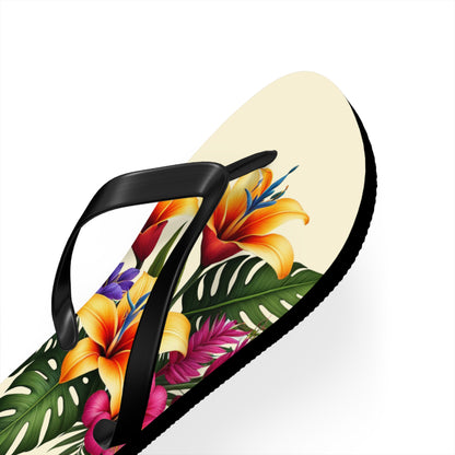 "Tropical Arrangement" Flip Flops