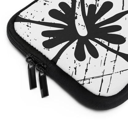 "The Classic Hibiscus" Laptop Sleeve - Distressed Black