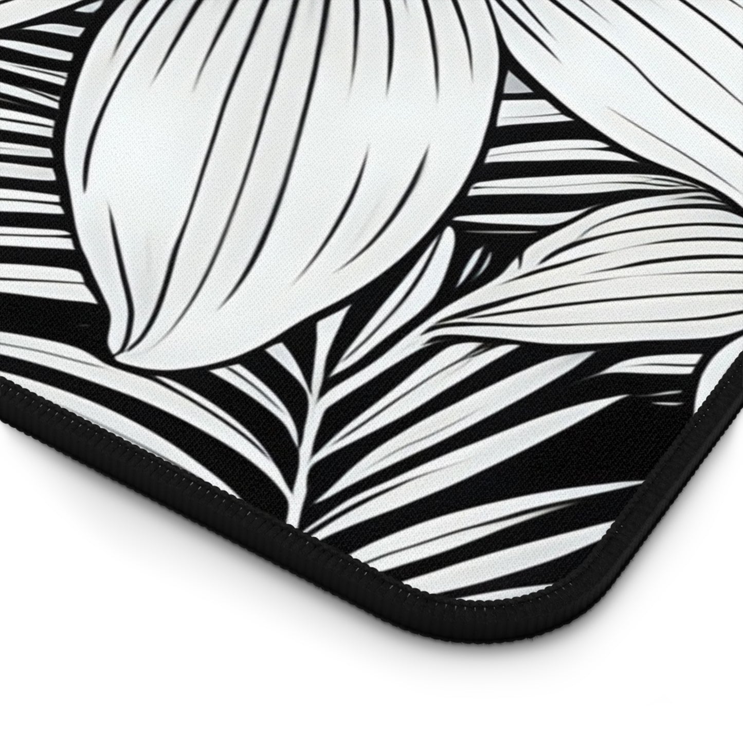 "The Plumeria" Desk Mat - Black and White