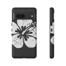 "The Classic Hibiscus" Phone Cover - Distressed Black