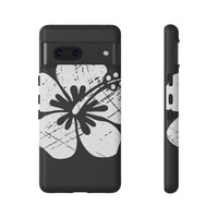 "The Classic Hibiscus" Phone Cover - Distressed Black