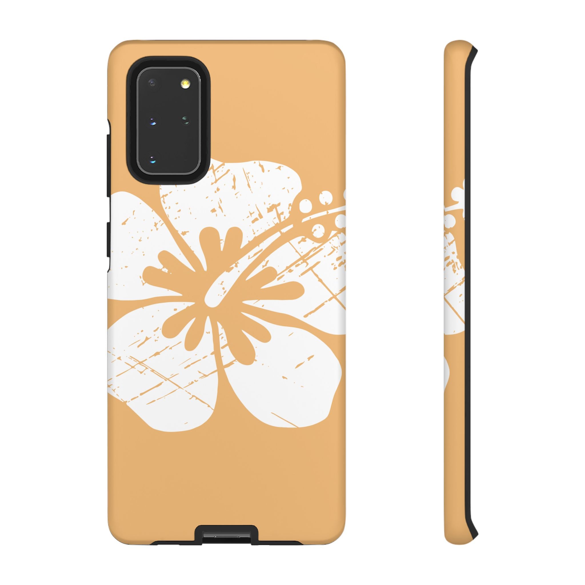 "The Classic Hibiscus" Phone Cover - Distressed Orange