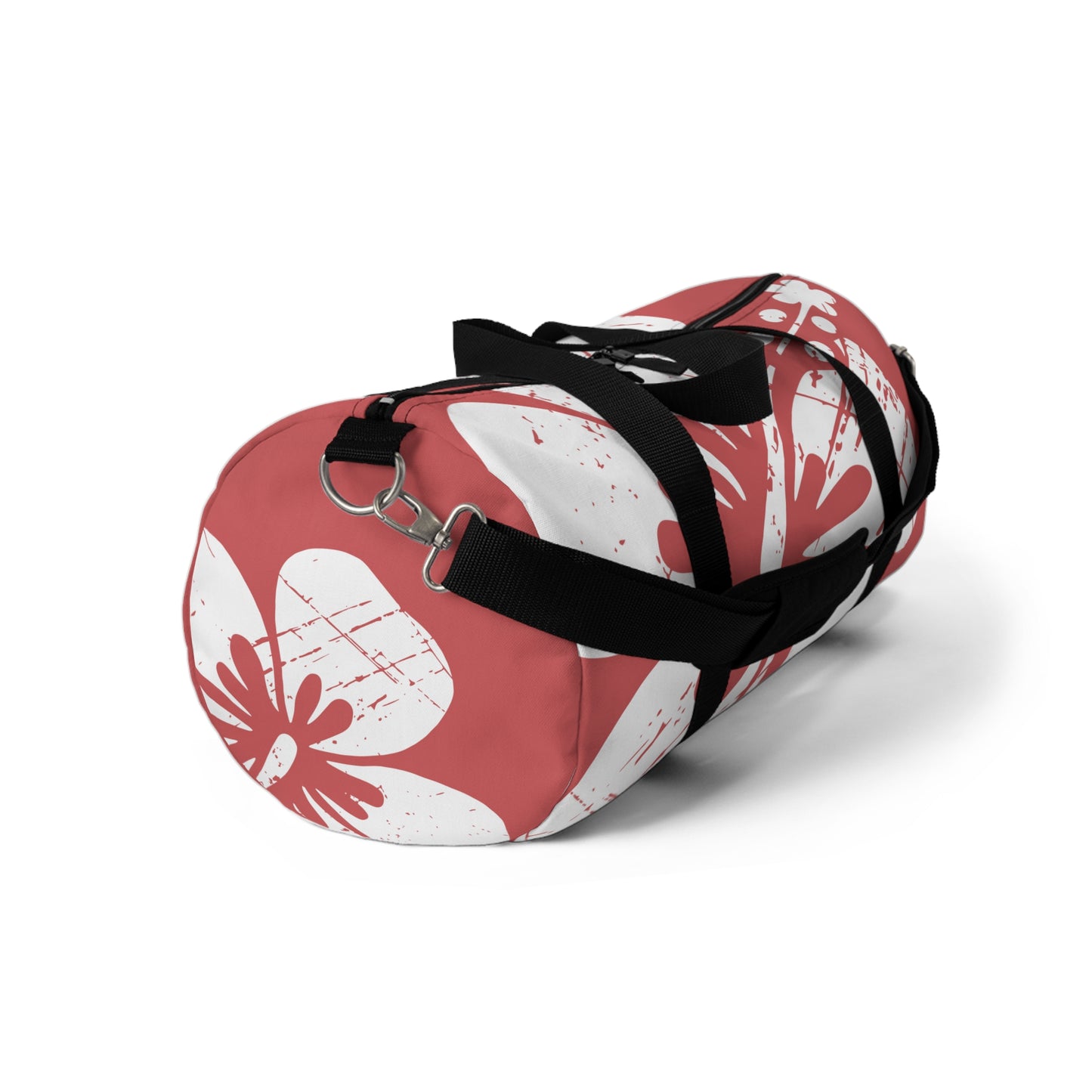 "The Classic Hibiscus" Duffel Bag - Distressed Red