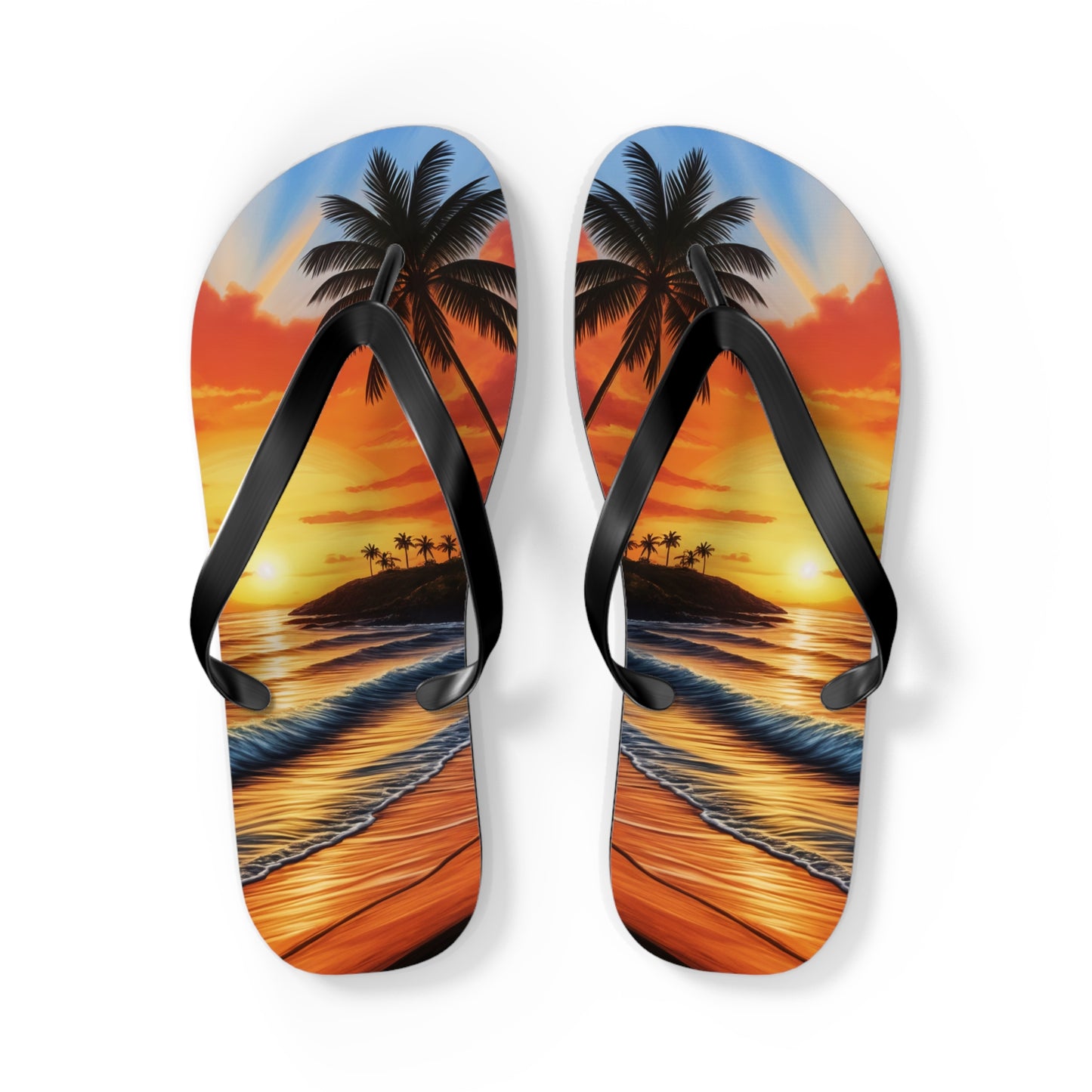 "Hawaiian Sunset" Flip Flops