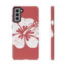 "The Classic Hibiscus" Phone Cover - Distressed Red